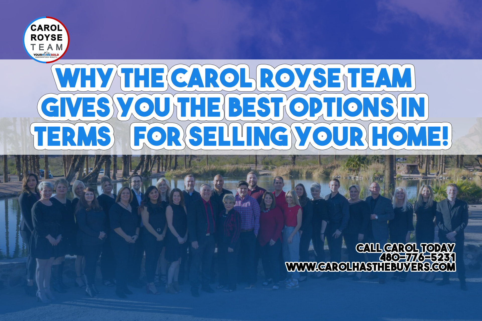 Why the Carol Royse Team Gives You the Best Options in “Terms” for Selling Your Home!