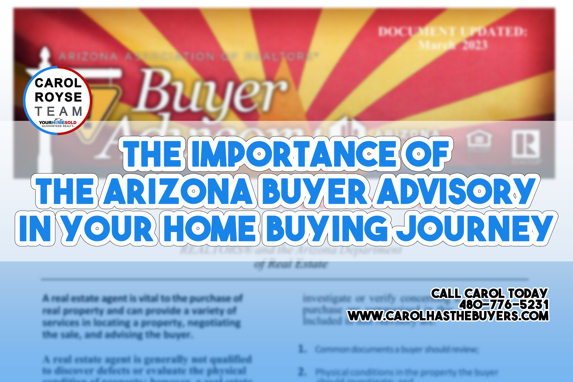 The Importance of the Arizona Buyer Advisory in Your Home Buying Journey